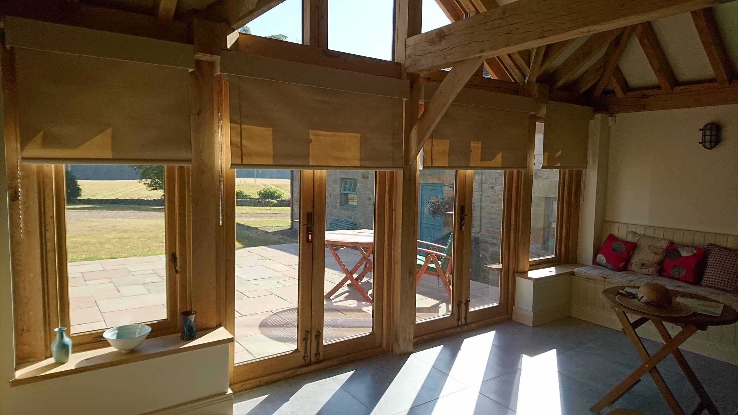 Laminated roller blinds and pelmets