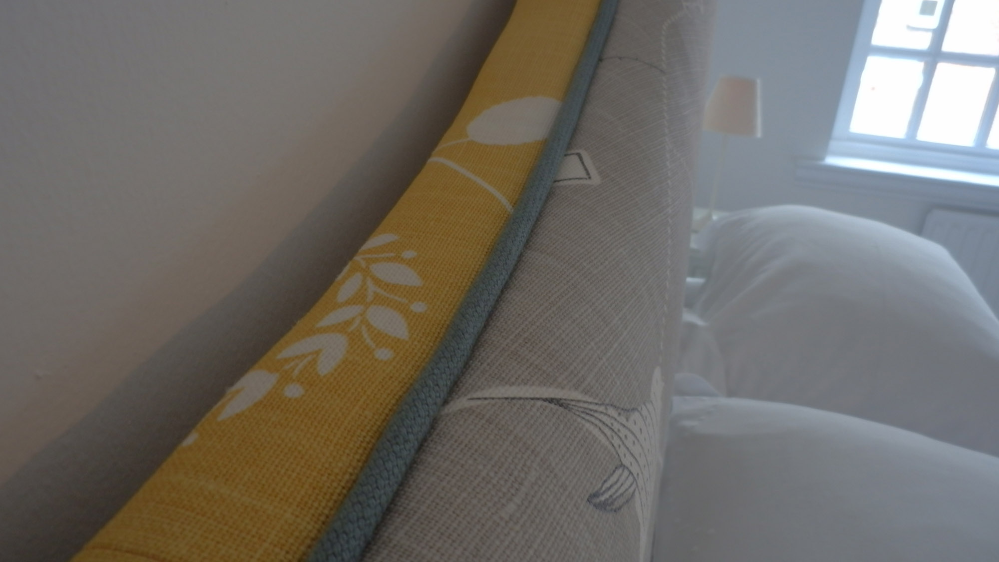 Headboard piping detail